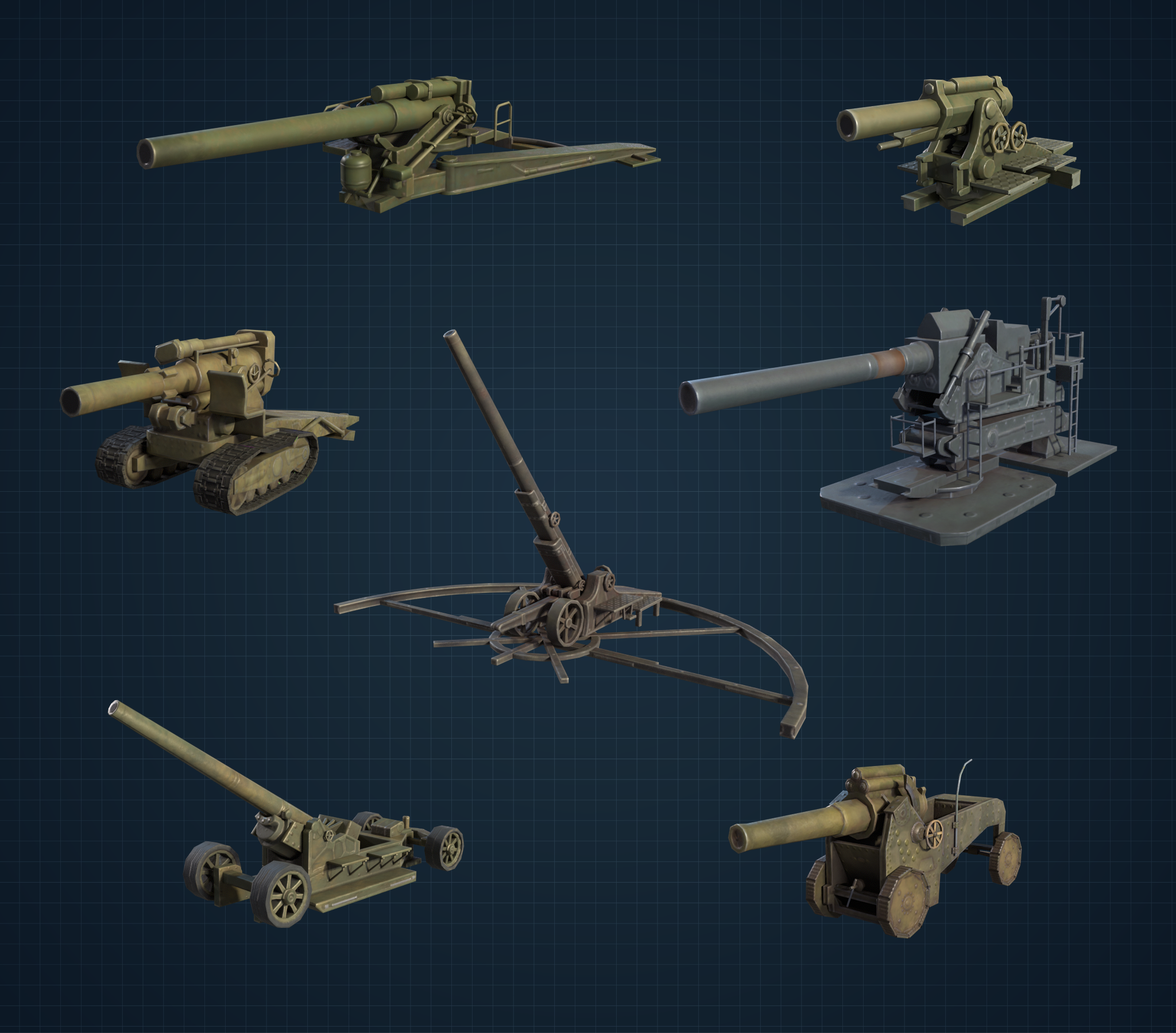 GTD - 68. 3D LAND Super heavy howitzers.png